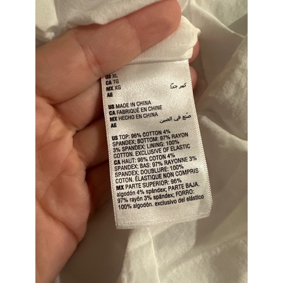 AND NOW THIS | Women's White Square-Neck Sleeveless Summer Mini Dress, Size XL - Picture 6 of 7